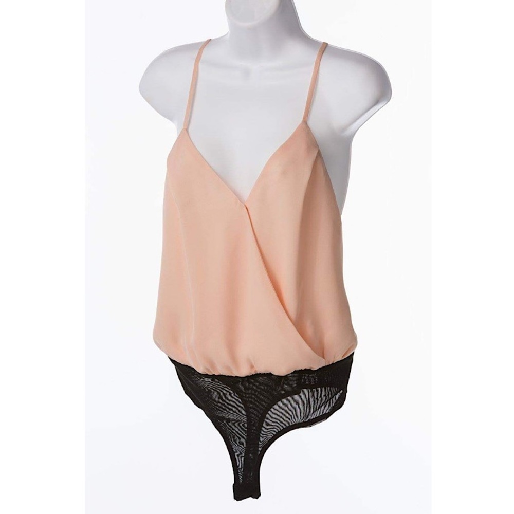 Peach Blouse Bodysuit